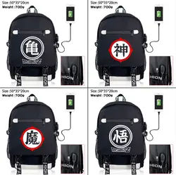 С рисунками из комикса «Жемчуг дракона», Мастер Роши рюкзак зарядка через usb школьные сумки для мальчиков и девочек на плечо сумка, рюкзак