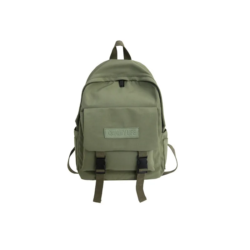 

4PCS / LOT Backpack for Women Girls Solid Color School Bag Canvas Middle Student Backpack Rucksack Travel Bagpack