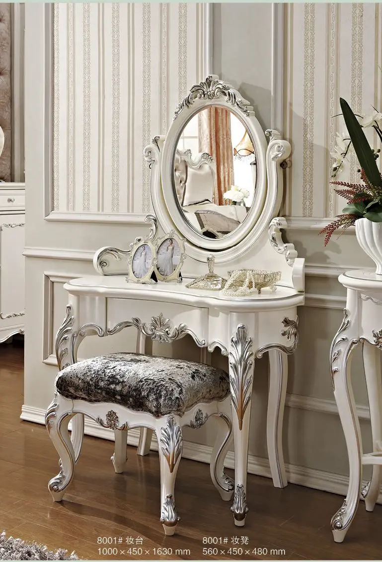 Buy Bedroom furniture. European dresser. silver