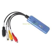 1 компл. синий USB конвертер Аудио-Видео Grabber Захват адаптер для Windows XP/7/8/10 Высокое качество c26