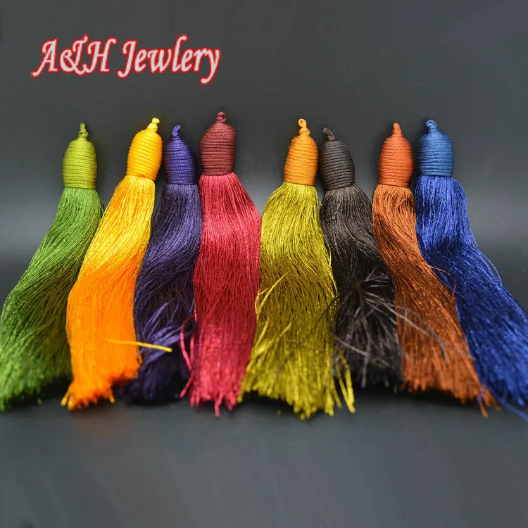 

10cps High Quality Many Colors 17cm Long Tassel Fringe DIY jewelry Making Findings For Chinese Knots