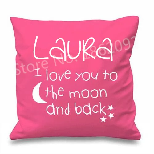 Чехол для подушки с надписью I Love You To The Moon and Back|cushion cover|quote throw pillowsthrow pillow cases |