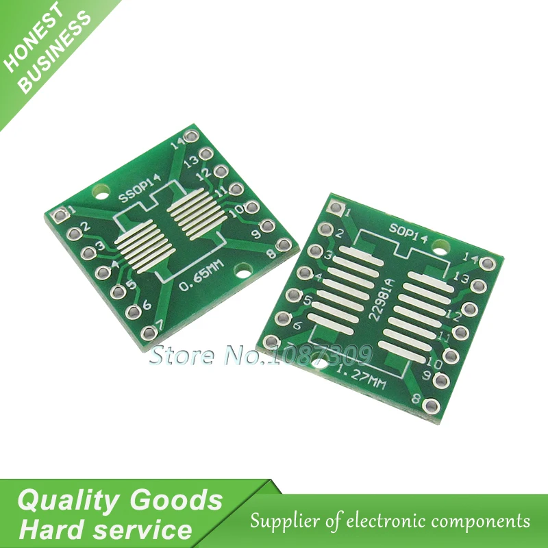 

10PCS TSSOP14 SSOP14 SOP14 to DIP14 Transfer Board DIP Pin Board Pitch Adapter TSSOP-14 SSOP-14 SOP-14 Tto DIP-14