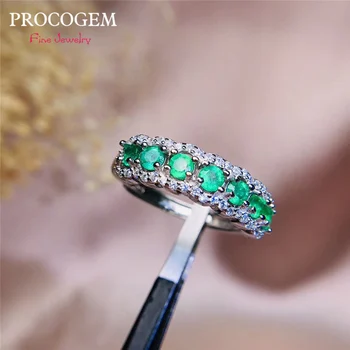 PROCOGEM Trendy Natural Emerald Rings for Women Anniversary Party Gifts Genuine Green gems Fine jewelry 925 Sterling Silver #525
PROCOGEM Trendy Natural Emerald Rings for Women Anniversary Party Gifts Genuine Green gems Fine jewelry 925 Sterling Silver #525