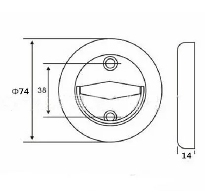 UNILOCKS Stainless Steel Low Profile Hidden Passage Door Lock with Fire Hydrant Ring Pull Handle (Non-American Standard) image 6
