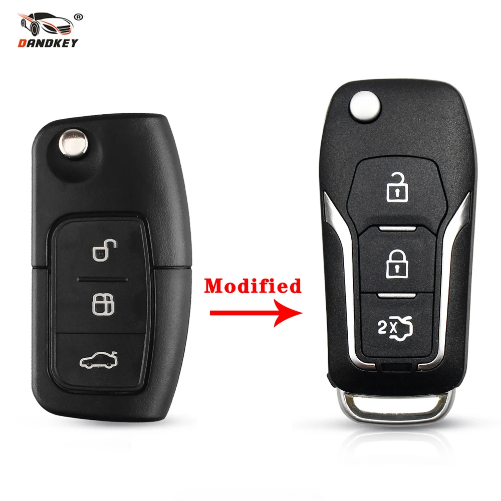 

Dandkey 3 Buttons Modified Flip Folding Remote Key Flip Fob Shell For Ford Focus 3 Fiesta Connect Mondeo C Max Smart Key Case