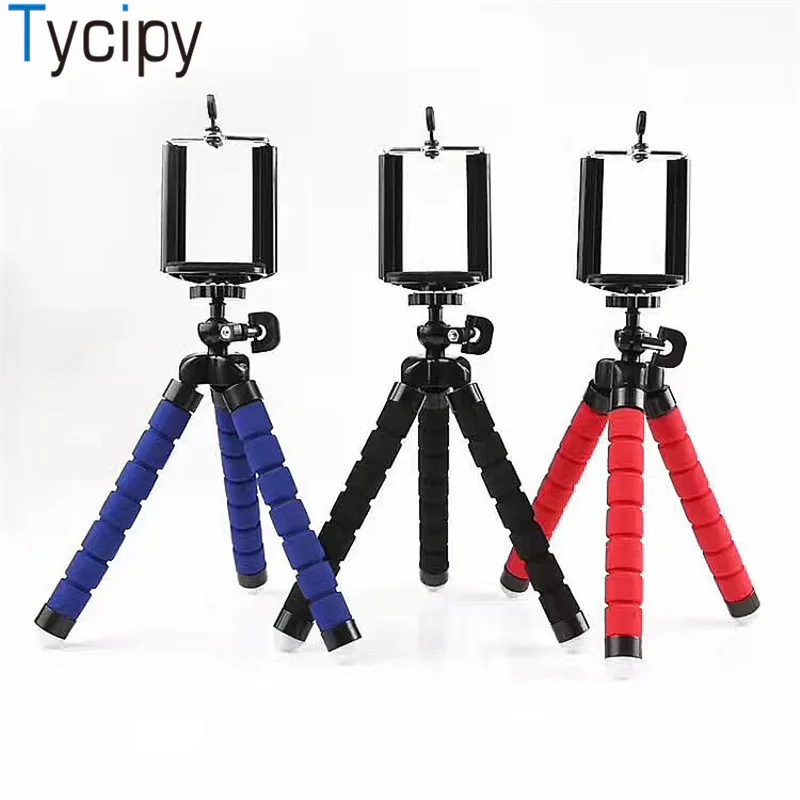 

Tycipy Mini Flexible Sponge Octopus Tripod Witho Phone Holder For Mobile Phone smartphone dslr and camera Table Desk mini tripod