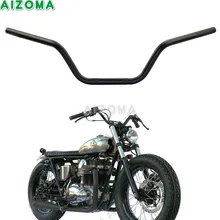 22 мм и 7/" черный мотоциклетный руль в европейском стиле для Harley Chopper Sportster Touring Dyna Softail Bobber 1" на заказ