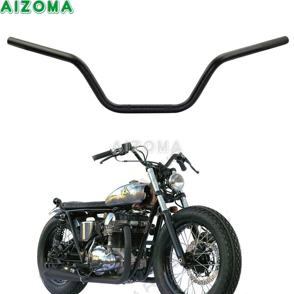 

22mm & 7/8" Black Motorcycle Euro Style Handlebar for Harley Chopper Sportster Touring Dyna Softail Bobber 1'' Custom Bars