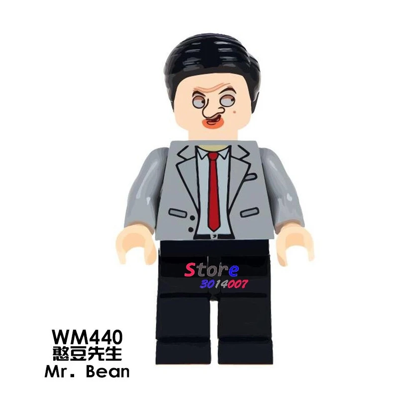 

1PCS model building blocks action superheroes Mr.Bean house hobby learning Dolls diy toys for children gift