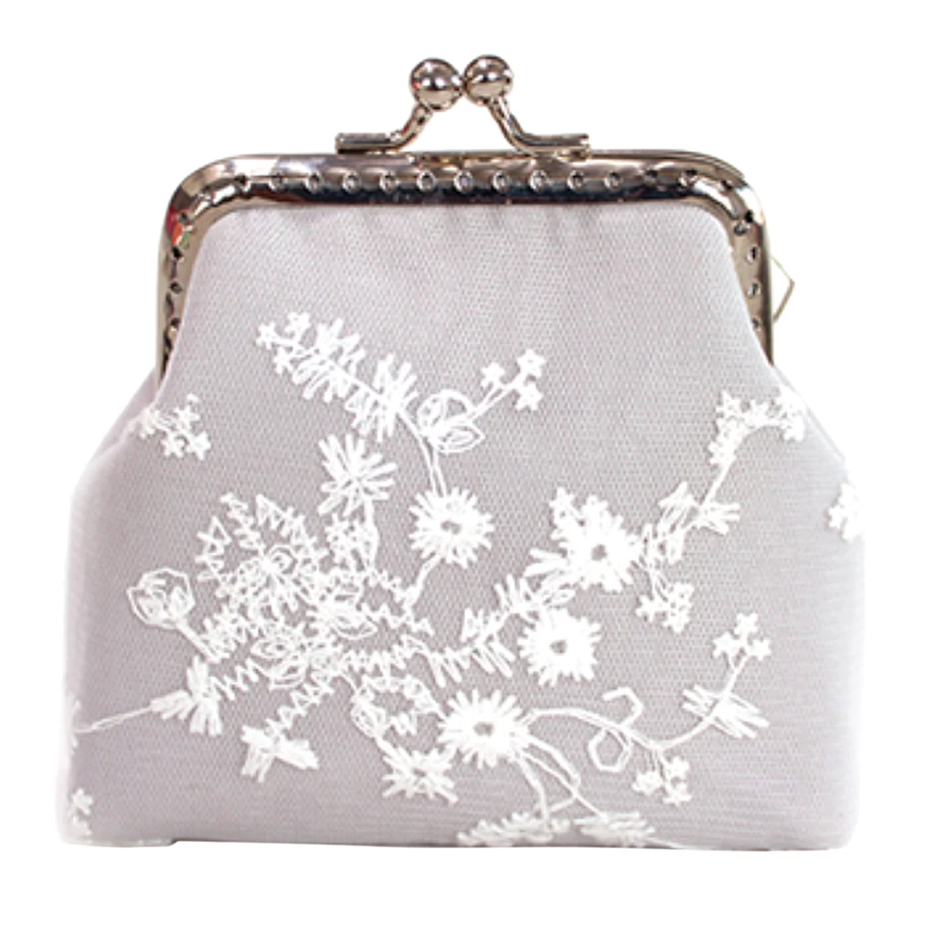 Handmade Metal Kiss Clasp Frame Flower Clutch Purse Complete Kits for Making Your Own Handbag