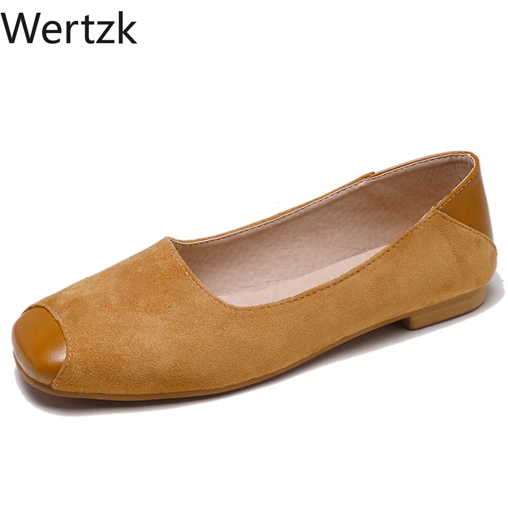

2019 Spring Summer Autumn Flats Fashion Square Toe Slip On Casual Boat Shoes Women Weekends Comfort Flat Heel Shoes A159