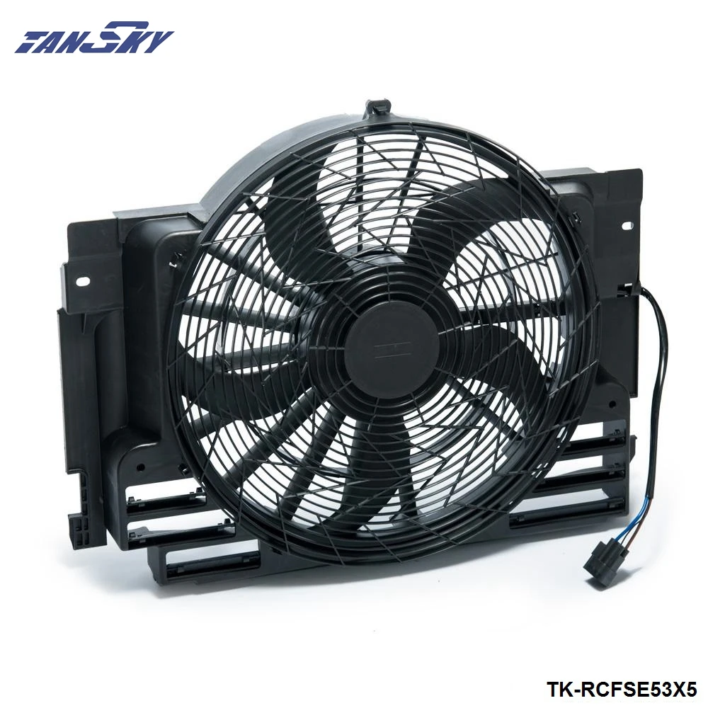 TANSKY - AC Radiator Condenser Cooling Pusher Fan 5 Blade For BMW X5 00-06 64546921381 TK-RCFSE53X5