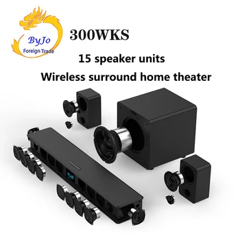 

JY AUDIO 300KS TV audio set k song Bluetooth Speaker Wireless surround Household Super bass set 15 speaker units 5.1home theater