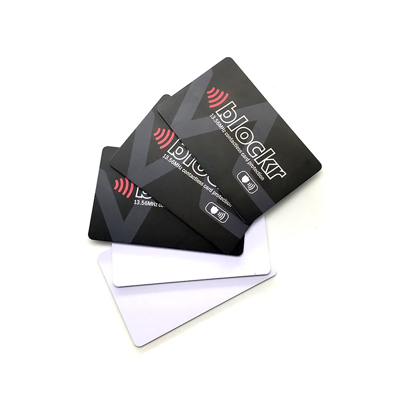 Лидер продаж 250 шт./лот блокирующая RFID карта на заказ из ПВХ защита RFID/NFC сигналы от