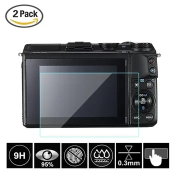 

2 Pcs Tempered Glass Screen Protector for Canon EOS M M2 M50 M100 100D 200D 600D 650D 700D 2000D 9000D 1Dx 1Dc