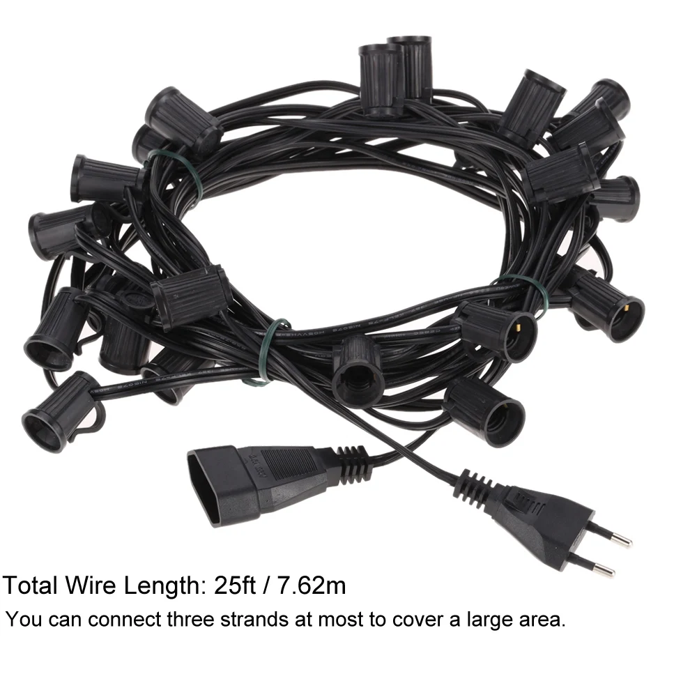 Рождественская гирлянда Garland175W 25FT 25 шт G40 Глобус лампы полоса теплый белый