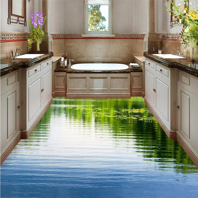 Custom-Floor-3D-Wallpaper-clear-lake-Nature-Bathroom-Floor-Mural-3d-PVC-Wall-paper-Self-adhesive (3)