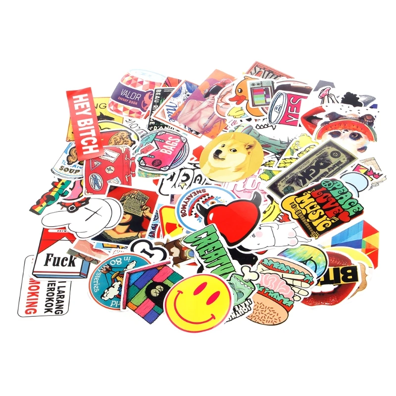 New 50X Skateboard Snowboard Graffiti Stickers Laptop Luggage Car Bike Phone Decals