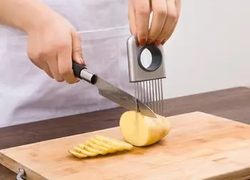 

Vegetable Fruit Beef Onion Slicer Cutting Holder Slicing Cutter Stainless Steel Meat Needle
