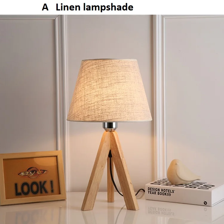 Solid Wood Textile Table Light (3)