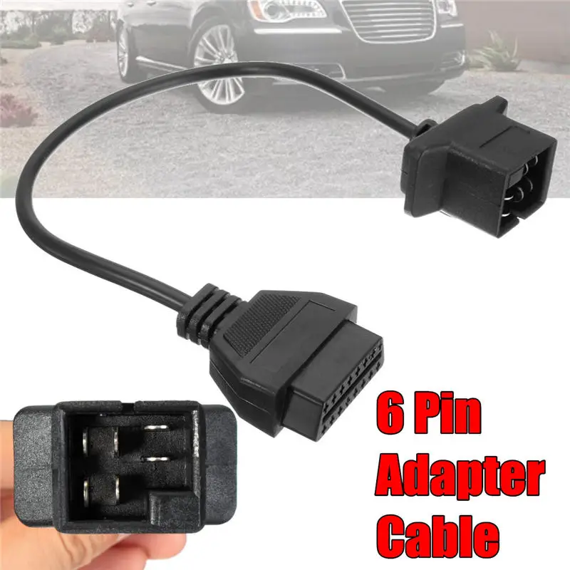 Разъем OBD/OBD2 для Chrysler 6 Pin OBD для OBD2 проверьте адаптер двигателя кабель считыватель кодов