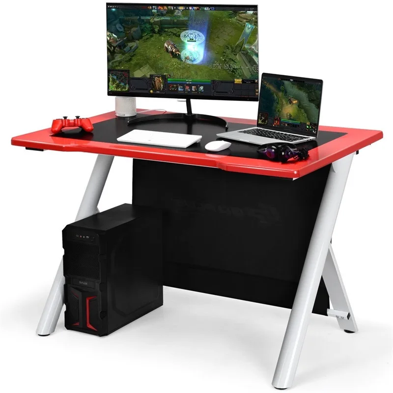 

E-Sports Ergonomic Large surface Gaming Computer Desk MDF surface sturdy herringbone structure Writing Office Table HW60288