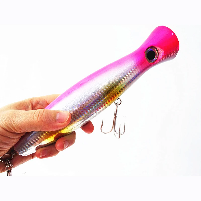 1 PCS WOOD LURE 117g 200mm Fishing lure Saltwater Popper Big Game Topwater Lure Handcraf Wood