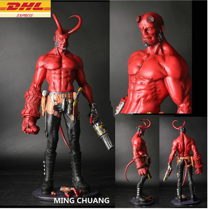 Статуя Hellboy сатана сын полная длина портрет Смола GK 53 см фигурка Коллекционная модель игрушечная коробка J441