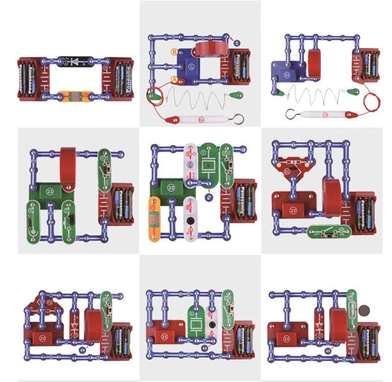Электронный блок, развивающий Набор для обучения, интегрированные строительные блоки, креативная игрушка, игрушки для развития физики