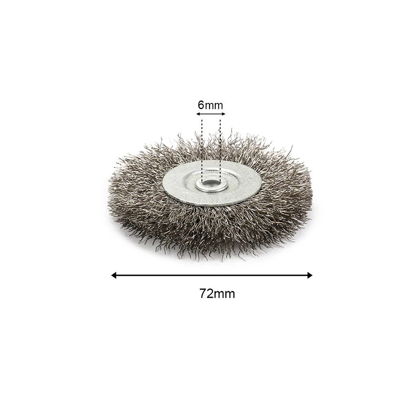3 Inch 6mm Arbor Stainless Steel Wire Wheel Brush For Bench Grinder Abrasive Mini Drill Rotary Tools Polishing Dremel Brush
