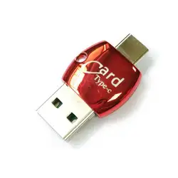 Горячий мини 2 в 1 OTG USB 3,1 type C к USB 2,0 Micro-SD/TF карта памяти Адаптер для чтения