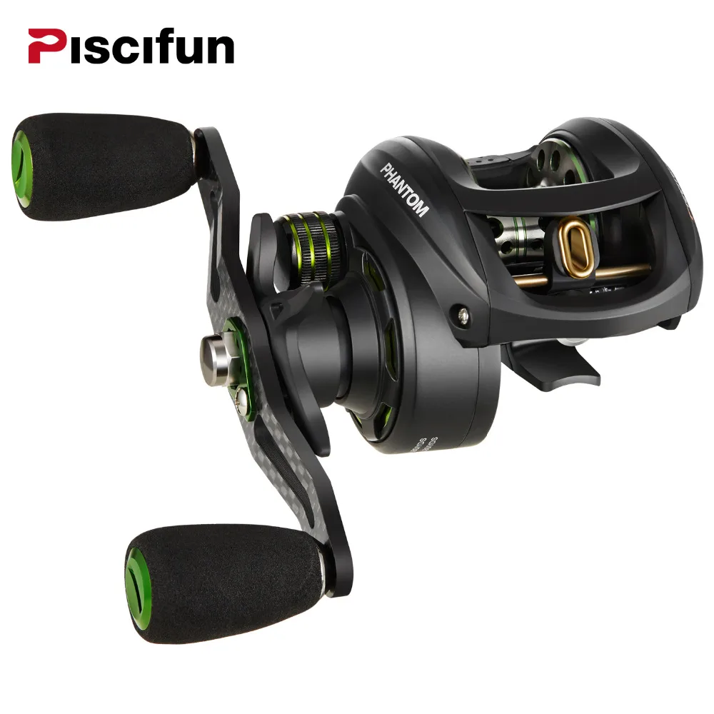Piscifun Phantom Fishing Reel Carbon Fiber Ultralight 162g Dual Brake 7 7kg Max Drag 7 0