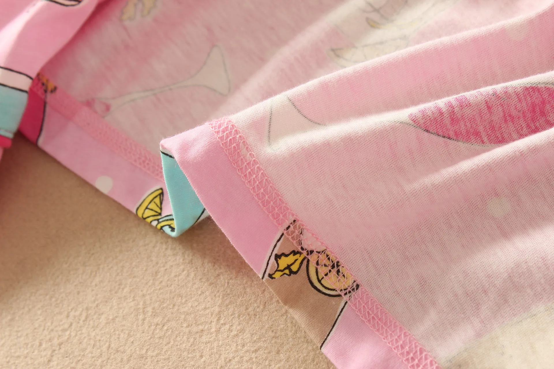 Хлопковые тонкие пижамы с длинными рукавами и принтом Фламинго; весенние пижамы с героями мультфильмов; женская домашняя одежда для сна; розовая пижама из двух предметов