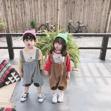 Celveroso/Новинка года, вельветовые Комбинезоны для маленьких мальчиков и девочек, комбинезон на лямках без рукавов, комбинезоны, модные наряды, одежда, От 1 до 5 лет, свободные штаны