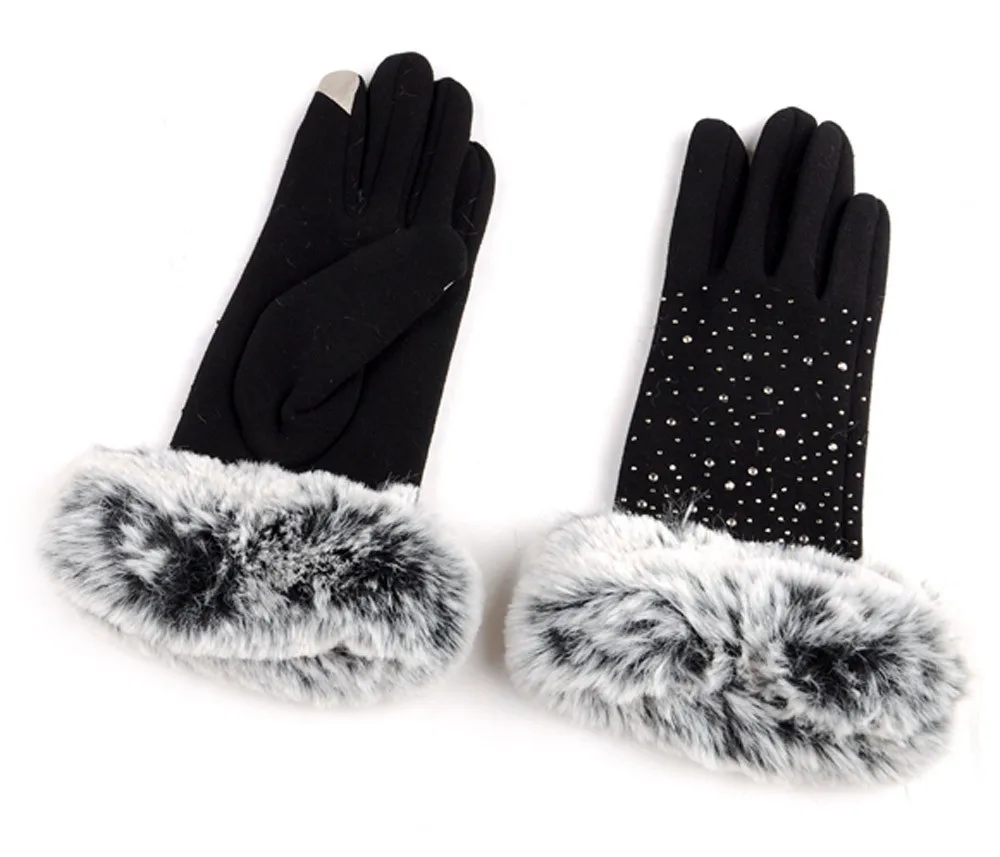 Womens Luxurious Women Girl Winter Super Fashion Winter Outdoor Sport Warm Gloves RD