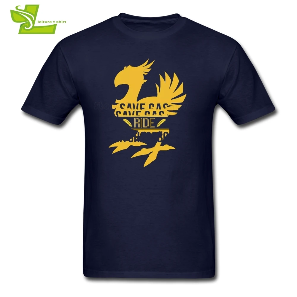Save Gas Ride A Chocobo T Shirt Final Fantasy Guys New Arrival Simple Tee T-Shirt Man Short Sleeve Round Neck Dad Clothes | Мужская