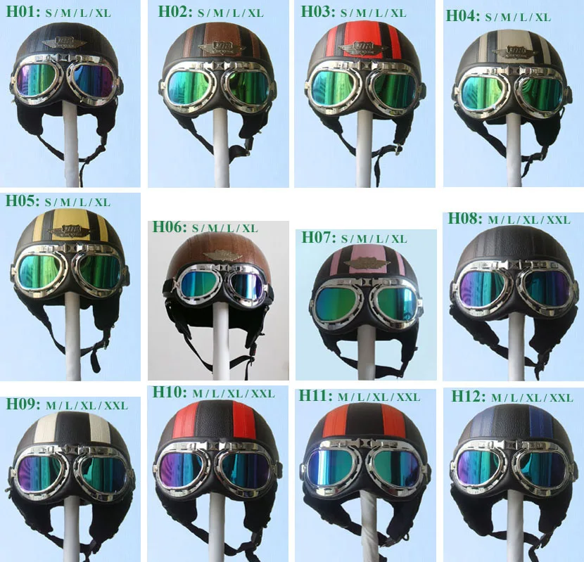 Retro New Black White Star Half Face Motorcycle Scooter Vespa Biker Helmet With Goggles Visor S M L Xl Vespa Half Helmet Helmet Costumevespa Mirror Aliexpress