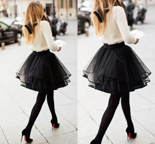 Tulle skirt black midi Clearance