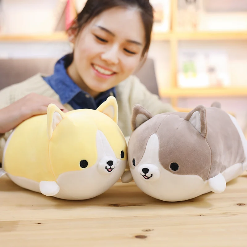Cute Corgi Plush Toy Soft Stuffed Animal Cartoon Pillow