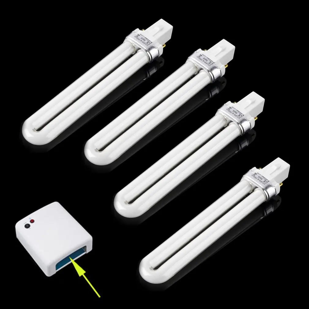 

2017 New Hot 4Pcs 9W Curing UV Gel Lamp Gel Nail Art Dryer Tube Replacement Fastshipping