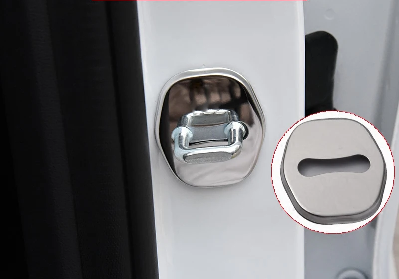 

4pcs for MG ZS Car door Stainless stee Antirust Door lock Plastic Spacing cap