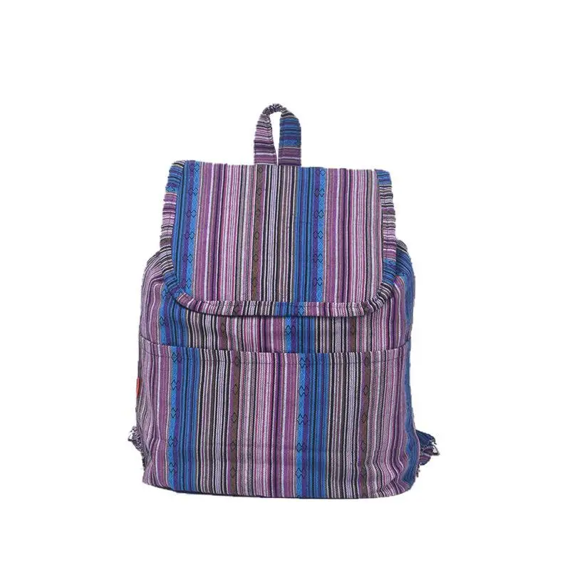

Travel Fabric Women Backpack Strip Fashion Hasp Female Backpack Fashion Lady Large Size Backpack