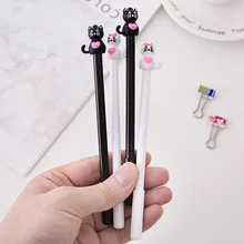 48 шт. 2 стиля милый мультяшный Кот каваи гелевая ручка канцелярские принадлежности водяные чернила студенческие ручки подарок приз