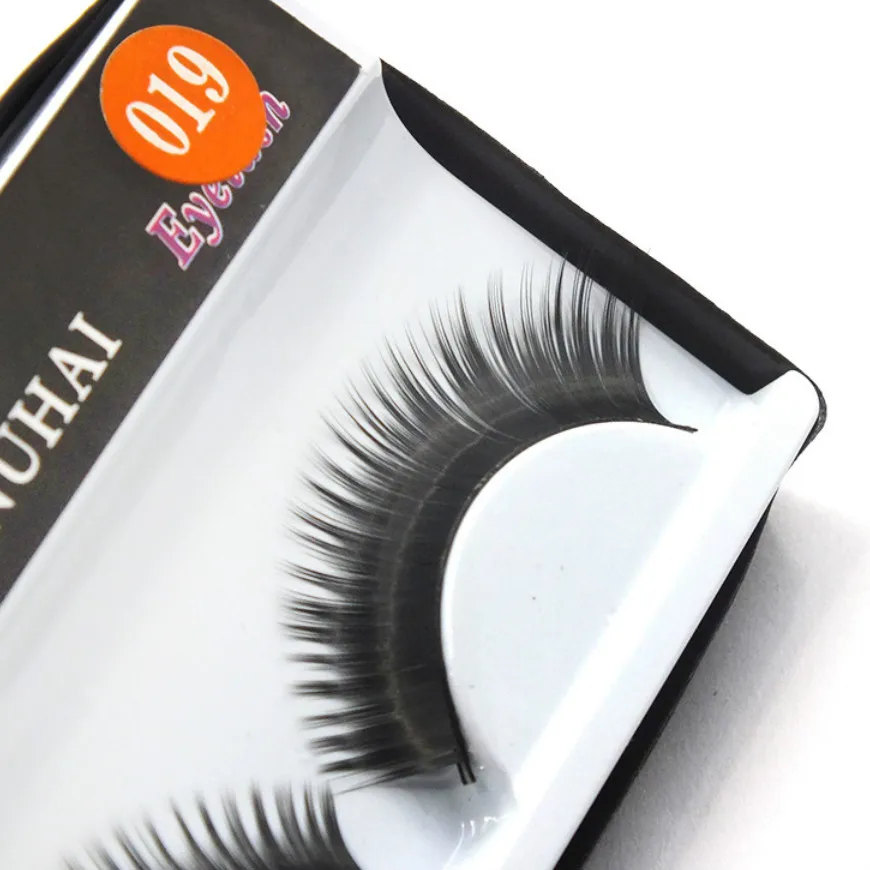 

2018 HOT 1 Pair Long Black Stalk Eyelashes Korea Natural Naked Makeup Long False Eyelash Handmake Eye Lashes Makeup Kit CHT #019