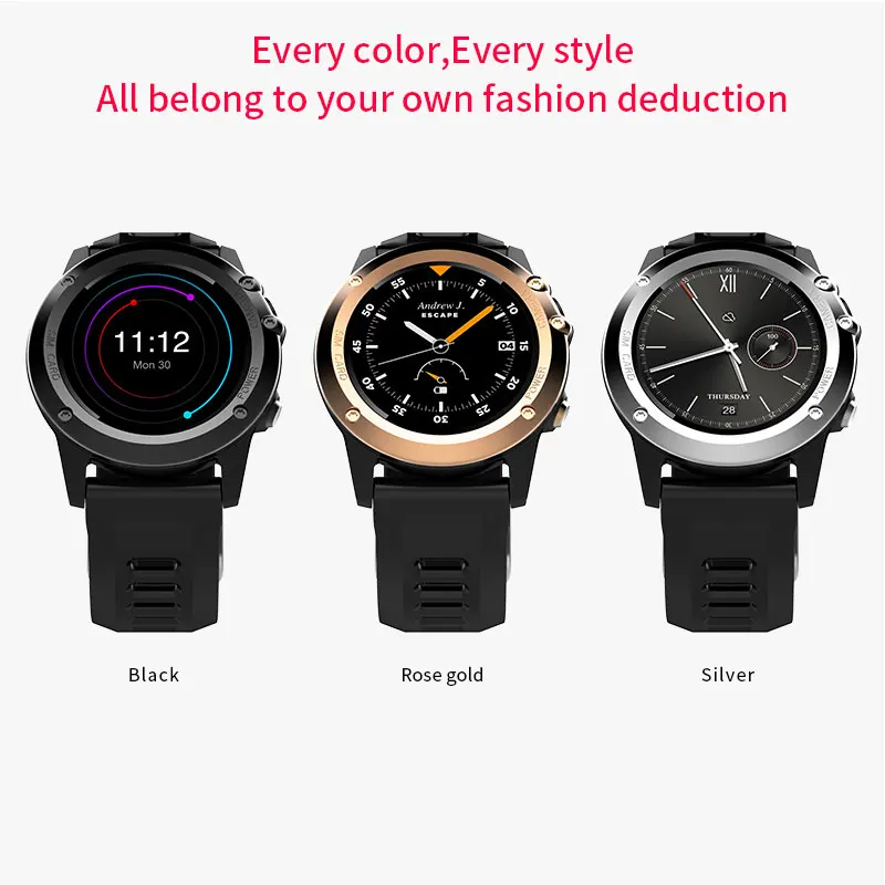 YourTribe H1 Смарт-часы Android 4,4 Водонепроницаемый 1,39 ''MTK6572 BT 4,0 3g Wi-Fi GPS SIM для iPhone Smartwatch для Для мужчин Wearable Devices (носимое устройство)