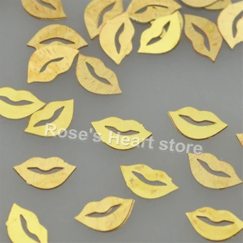 

High Quality 1000PCS 3D gold lips metal nails foil decals Nail Art Decorations Accessories Nail Styling Tools #06 2018 new