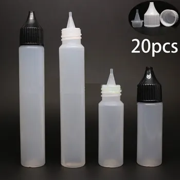 

20pcs x 15ml 30ml Empty LDPE Dropper Bottles E Liquid Juice Vape Drippers Tips Squeeze Filling Wide Mouth Refillable Containers