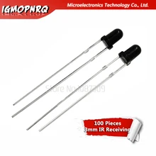 100 шт светодиодный 3 мм 940nm ИК приемный диод круглый свет трубки