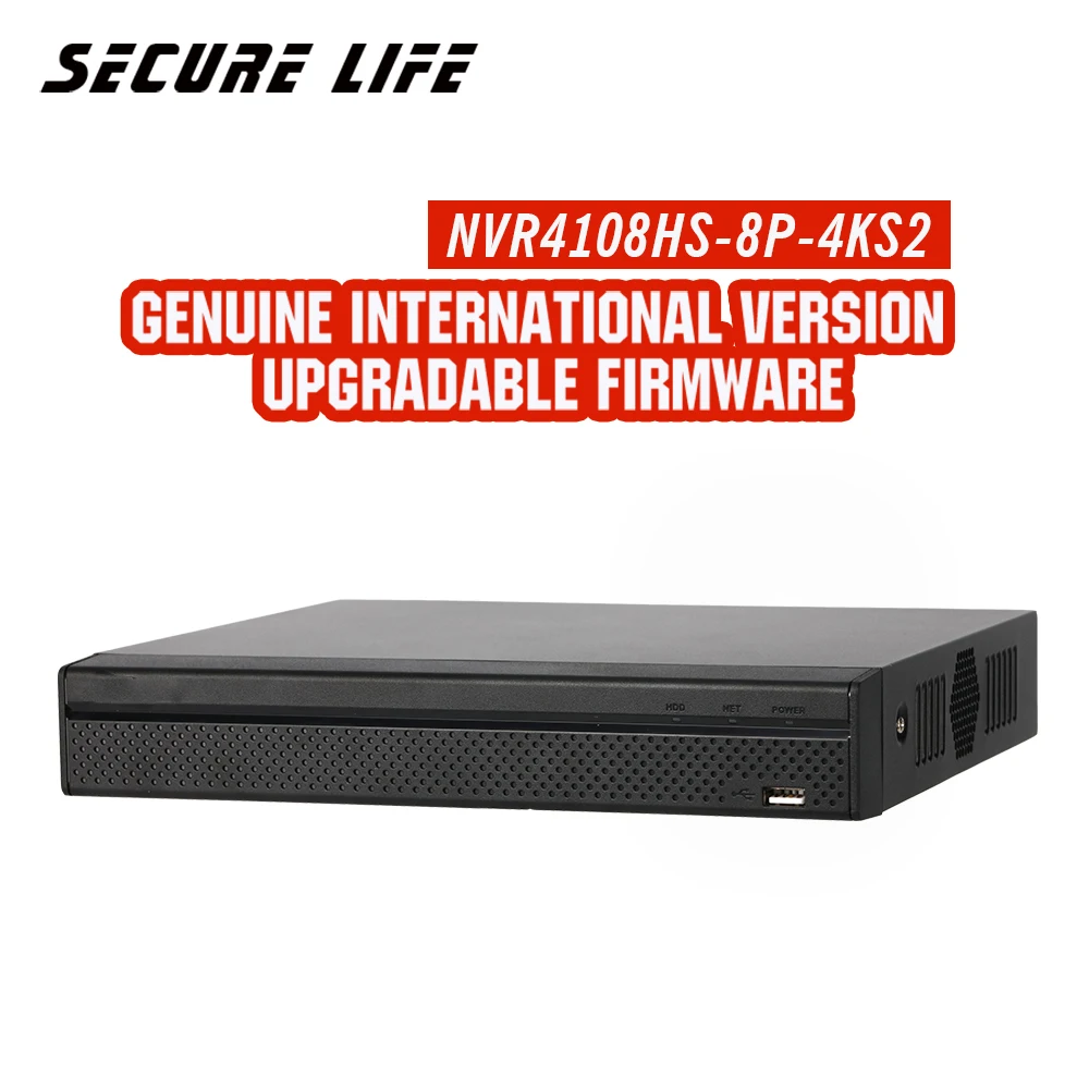 Сетевой видеорегистратор 4K NVR NVR4108HS 8P 4KS2 8ch с 8 портами PoE максимальным разрешением